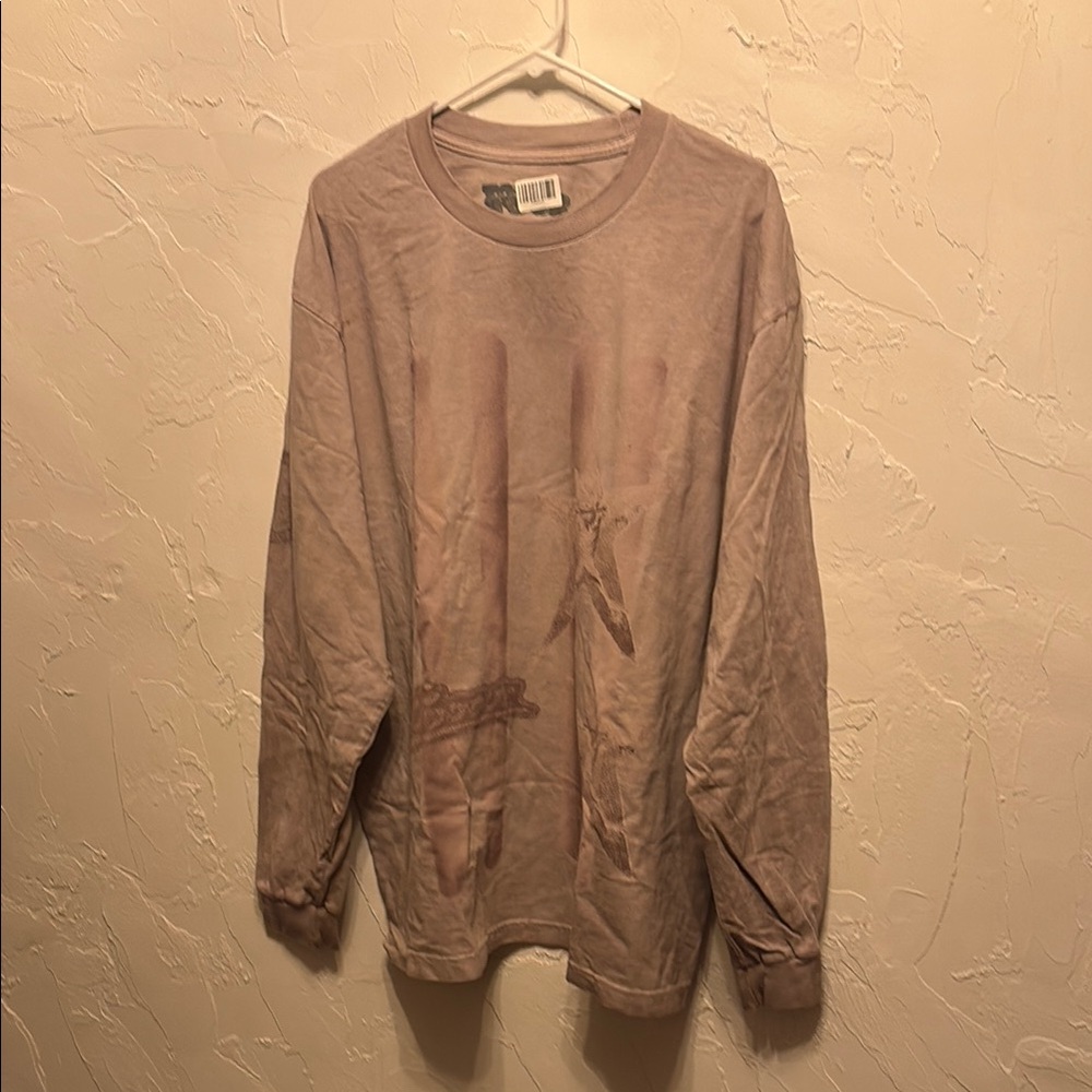 Travis Scott Long Sleeve Tee in Light Brown